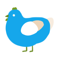 Low Poly, a sky and cream chicken