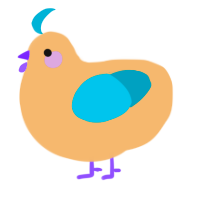 A beige and sea chicken