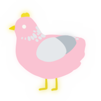 Light Switch, a rose and mist chicken with a neck-speckle pattern