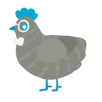 A ash chicken with a bar pattern