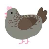 cobble stoned, a ash and bark chicken with a half-lace pattern