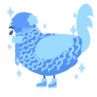 call me maybe, a cerulean and rose chicken with a lace pattern