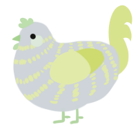 A mist and lemon chicken with a bar pattern