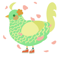 A spring and lemon chicken with a lace pattern