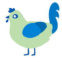 notebook, a gluppy and sapphire chicken