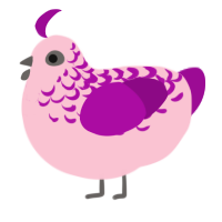 A rose and plum chicken with a half-lace pattern