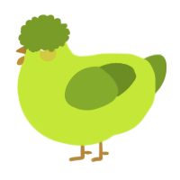 A lime and chartreuse chicken