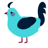 A aqua and tumblr chicken