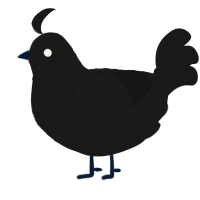 A sable chicken with a lace pattern