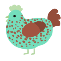 thick mint, a mint and russet chicken with a speckle pattern