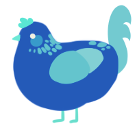 A ochre and russet chicken with a neck-speckle pattern