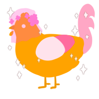 goldrose, a gold and rose chicken