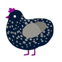 Cryptopsaras, a tumblr and ash chicken with a speckle pattern