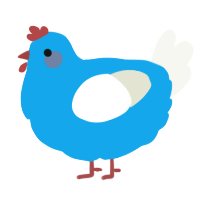 A sky and white chicken