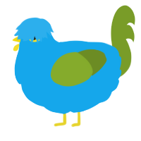 A sky and chartreuse chicken