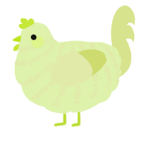 A apple and lemon chicken with a bar pattern