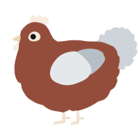 A russet and mist chicken