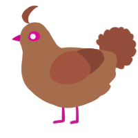 A brown and russet chicken