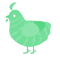 A spring chicken with a bar pattern