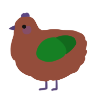 A russet and leaf chicken