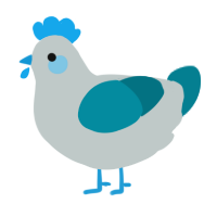 A silver and sea chicken