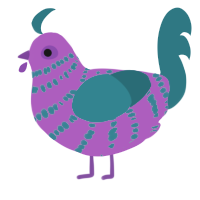 Terrible Lie, a amethyst and sea chicken with a bar pattern