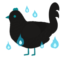deep abyss, a sable chicken with a lace pattern