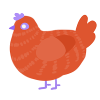 (unnamed), a vermilion chicken with a bar pattern