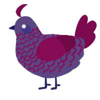 A overcast and wine chicken with a lace pattern