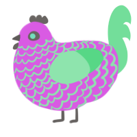 Uv Light, a orchid and spring chicken with a lace pattern