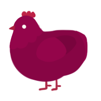 vinotinto, a maroon chicken with a head pattern