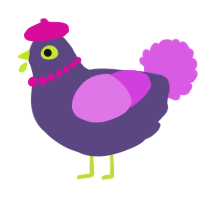 A overcast and orchid chicken