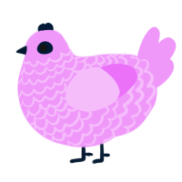(unnamed), a lavender chicken with a lace pattern