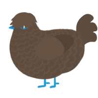 Ominous Turd, a bark chicken with a lace pattern