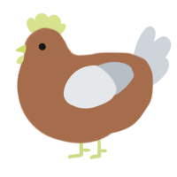 A brown and mist chicken