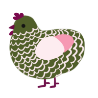 Olive Garden, a olive and rose chicken with a lace pattern