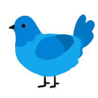 A sky and sapphire chicken with a head pattern
