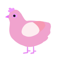 Flamgo, a pink and rose chicken