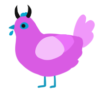 Mags, a orchid and lavender chicken