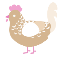 A beige and cream chicken with a half-lace pattern