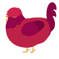 (unnamed), a crimson and maroon chicken with a head pattern