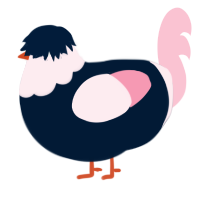 Rose Quartz, a tumblr and rose chicken with a head pattern