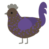 overcast turd, a bark and overcast chicken with a speckle pattern
