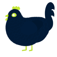 Kelvin, a tumblr chicken with a lace pattern