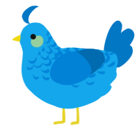 A sky and sapphire chicken with a half-lace pattern