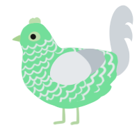 A spring and mist chicken with a lace pattern
