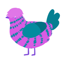 Hypno, a orchid and sea chicken with a bar pattern