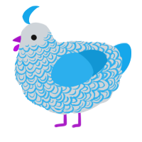 A mist and sky chicken with a double-lace pattern