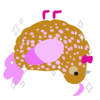 Easter Egg, a ochre and lavender chicken with a speckle pattern