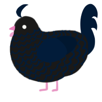 A sable and tumblr chicken with a lace pattern